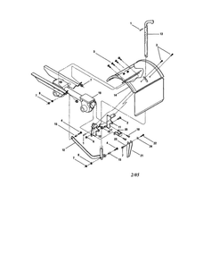 Tine Hood/Transmission Diagram and Parts List for 640C  Troy-Bilt Tiller