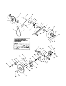 Chain Case/Transmission Diagram and Parts List for 24A-204B063 2002 Troy-Bilt Chipper Shredder