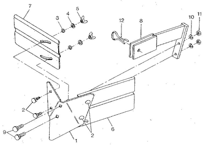 Hiller/Furrower Diagram and Parts List for JUNIOR M0100970 AND UP Troy-Bilt Tiller