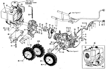 Wheel Speed Lever Diagram and Parts List for HORSE 857037 AND UP Troy-Bilt Tiller