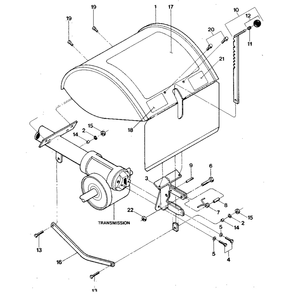 Hood, Bracket And Depth Regulator Diagram and Parts List for ECONOHORSE#E9434ANDUP  Troy-Bilt Tiller