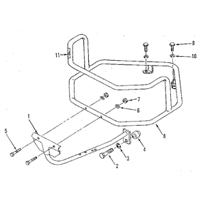 Bumper Attachment (Figure 11) Diagram and Parts List for HORSESERIAL916107ANDUP  Troy-Bilt Tiller