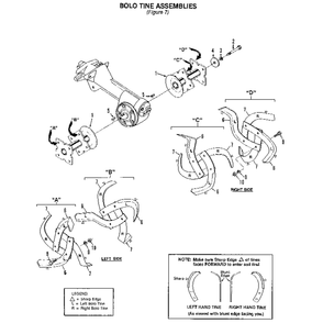 Bolo Tine Assemblies Diagram and Parts List for 00950727  Troy-Bilt Tiller