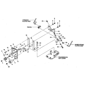 Forward/Reverse Idler Assembly Diagram and Parts List for PONYSERIAL#S20312ANDUP  Troy-Bilt Tiller