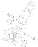 Frame Handle and Chute Diagram and Parts List for 31A-050-766 2012 Troy-Bilt Snow Blower