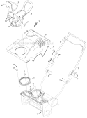 Shroud Chute and Handle Diagram and Parts List for 31A-2M5E766 2012 Troy-Bilt Snow Blower