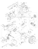 Drive Assembly Diagram and Parts List for 31AE6LO4766 2006 Troy-Bilt Snow Blower