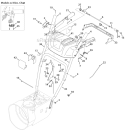 Handle and Frame Diagram and Parts List for 31AH55Q5766 2012 Troy-Bilt Snow Blower