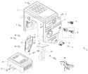 Muffler and Controls Diagram and Parts List for 31AH55Q5766 2012 Troy-Bilt Snow Blower