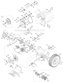 Drive System Diagram and Parts List for 31AH55Q5766 2012 Troy-Bilt Snow Blower