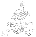 Fuel Tank and Mounting Diagram and Parts List for 31AH55R5711 2012 Troy-Bilt Snow Blower