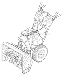 Quick Reference Diagram and Parts List for 31AH63N2011 2008 Troy-Bilt Snow Blower
