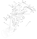 Handle Panel Diagram and Parts List for 31AH64Q4 2009 Troy-Bilt Snow Blower