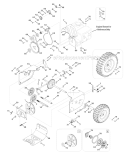 Drive System Diagram and Parts List for 31AH64Q4 2010 Troy-Bilt Snow Blower