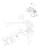 Engine Drive Diagram and Parts List for 31AH7L74766 2005-2 Troy-Bilt Snow Blower