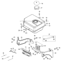 Fuel Tank and Mounting Diagram and Parts List for 31AH95P6711 2012 Troy-Bilt Snow Blower