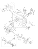 Augers, Housing & Gearbox Diagram and Parts List for 31AH95P6766 2011 Troy-Bilt Snow Blower