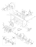 Auger Housing, And Gearbox Diagram and Parts List for 31AH9777766 2009 Troy-Bilt Snow Blower