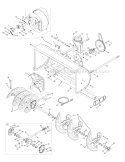 Auger Housing, & Gearbox Diagram and Parts List for 31AH97P7711 2011 Troy-Bilt Snow Blower
