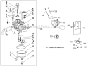 Carburetor Diagram and Parts List for 31AH97P7711 2012 Troy-Bilt Snow Blower
