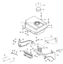 Fuel Tank and Mounting Diagram and Parts List for 31AH97P7711 2012 Troy-Bilt Snow Blower