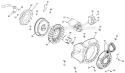 Starter Assembly and Blower Housing Diagram and Parts List for 31AH97P7711 2012 Troy-Bilt Snow Blower