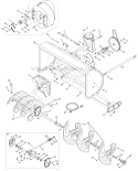 Auger Housing and Gearbox Diagram and Parts List for 31AH97P7711 2012 Troy-Bilt Snow Blower