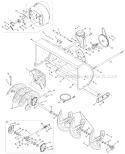 Auger Housing and Gearbox Diagram and Parts List for 31AH97P7766 2012 Troy-Bilt Snow Blower