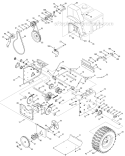 Drive System Diagram and Parts List for 31AH97P7766 2012 Troy-Bilt Snow Blower