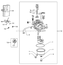 490-Su-10 Carburetor Diagram and Parts List for 31AH97P7 2010 Troy-Bilt Snow Blower