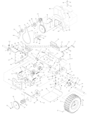 Drive System Diagram and Parts List for 31AH9P77766 2007 Troy-Bilt Snow Blower