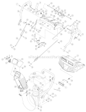 Handle Assembly Diagram and Parts List for 31AH9Q77766 2006 Troy-Bilt Snow Blower