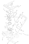 Shroud, Chute, Handle & Auger Housing Diagram and Parts List for 31AM2P5B 2009 Troy-Bilt Snow Blower