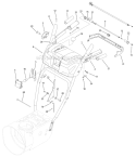 Handle Panel Diagram and Parts List for 31AM63P3 2008 Troy-Bilt Snow Blower
