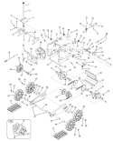 Transmission and Track Drive System Diagram and Parts List for 31AM73R3766 2012 Troy-Bilt Snow Blower