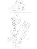 Handle Assembly Diagram and Parts List for 31AS2B5-711 2006 Troy-Bilt Snow Blower