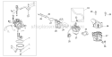 270-Ju Carburetor Diagram and Parts List for 31AS2T5F766 2011 Troy-Bilt Snow Blower