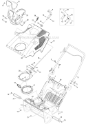 Shroud Chute and Handle Diagram and Parts List for 31AS2T5F766 2012 Troy-Bilt Snow Blower