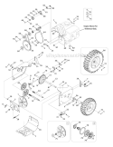 Drive System Diagram and Parts List for 31AS62N2766 2011 Troy-Bilt Snow Blower