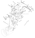 Handle Panel Assembly Diagram and Parts List for 31AS62N2 2010 Troy-Bilt Snow Blower
