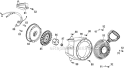 Flywheel and Blower Housing Diagram and Parts List for 31AS63N2766 2012 Troy-Bilt Snow Blower