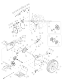 Drive Assembly Diagram and Parts List for 31AS6GN3766 2006 Troy-Bilt Snow Blower