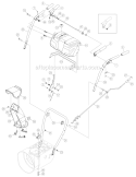Handle Assembly Diagram and Parts List for 31AS6GN3766 2006 Troy-Bilt Snow Blower