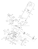 Frame, Handle & Chute Diagram and Parts List for 31B-050-711 2011 Troy-Bilt Snow Blower