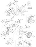 Drive System Diagram and Parts List for 31BM63P3766 2012 Troy-Bilt Snow Blower