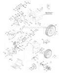 Drive System Diagram and Parts List for 31BM63P3 2010 Troy-Bilt Snow Blower