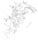 Handle Panel Assembly Diagram and Parts List for 31BM63P3 2010 Troy-Bilt Snow Blower