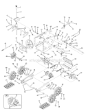 Transmission & Track Drive System Diagram and Parts List for 31BM73Q3711 2011 Troy-Bilt Snow Blower