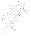 Handle Panel Diagram and Parts List for 31BM73Q3 2009 Troy-Bilt Snow Blower
