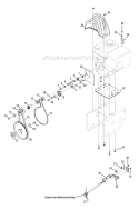 Drive System Diagram and Parts List for 31BM73Q3 2010 Troy-Bilt Snow Blower